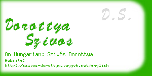 dorottya szivos business card